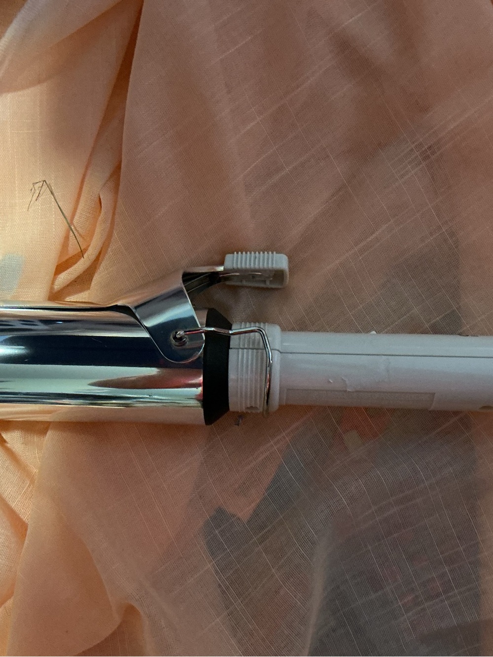 Chrome and White Curling Iron - Home Accents